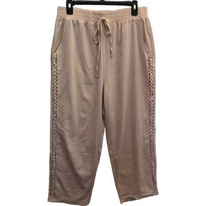 Beige Pants Size Large‎ Khaki Lightweight Coastal Summer Comfort Relaxed Neutral